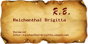 Reichenthal Brigitta névjegykártya